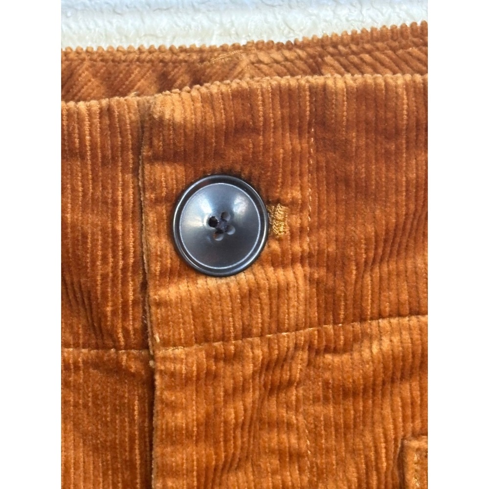 Maeve by Anthropologie The Colette Corduroy Wide Leg Pants 31 Rust Orange - Picture 7 of 13